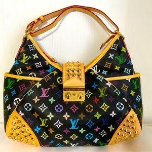 Authentic Vintage Louis Vuitton Monogram Multicolored hand bag like new